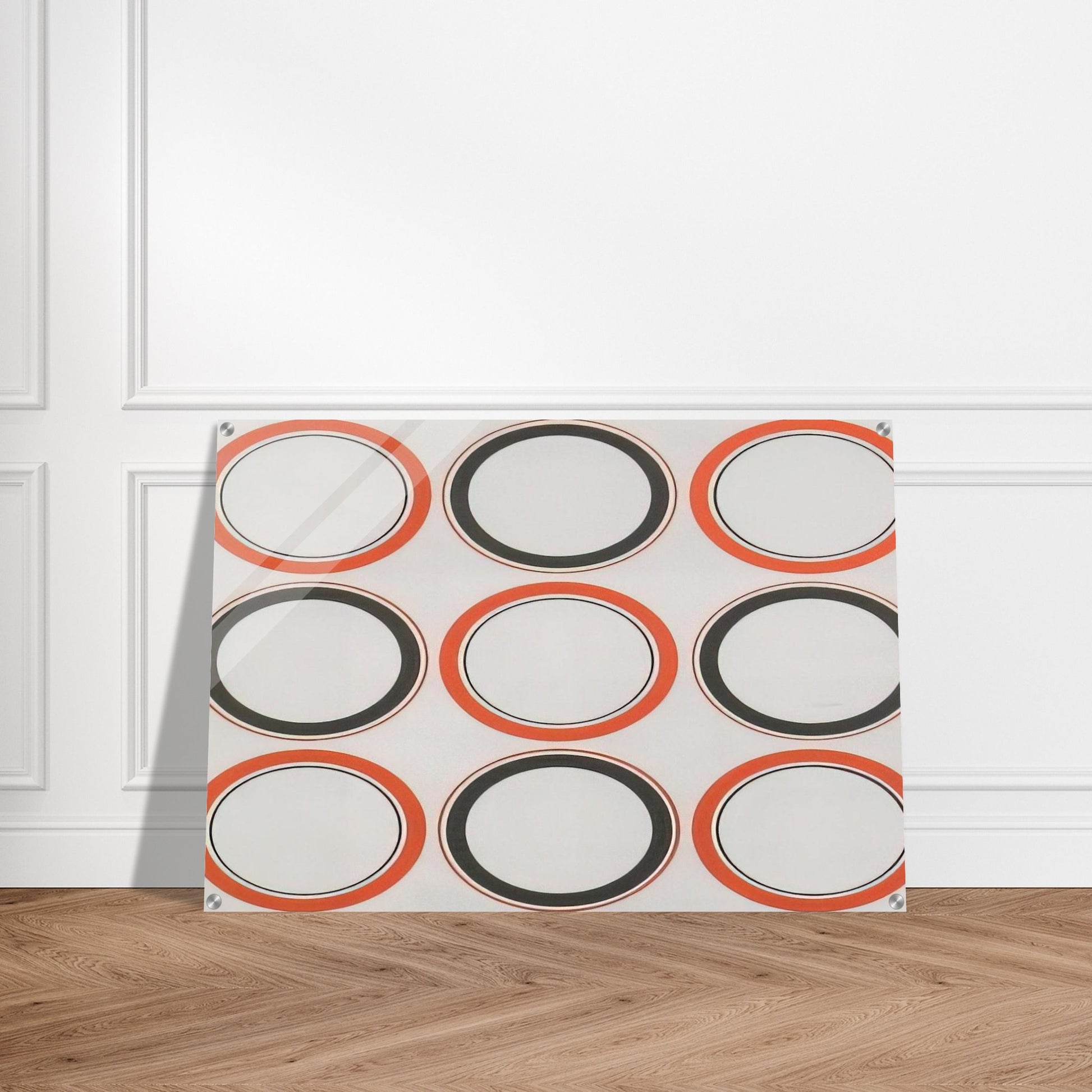 Cercle rouge et noir - 1980 - Antonio Asis Acrylic Print - 70x100 cm / 28x40″ inches | Antonio Asis Wall Art | Antonio Asis Prints