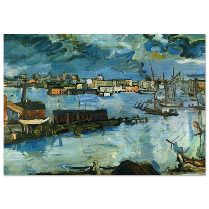 STOCKHOLM HARBOUR - OSKAR KOKOSCHKA Brushed Aluminum Print - 70x100 cm / 28x40 inches | OSKAR KOKOSCHKA Aluminum Print | OSKAR KOKOSCHKA Prints