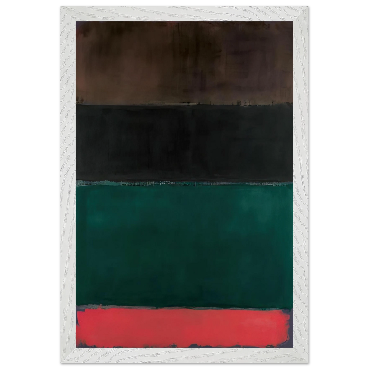 Mark Rothko - Untitled Red-Brown, Black, Green, Red - 1962 Wall Art - 21x29.7 cm / 8x12" - Premium Wooden Framed Poster With Fine Art Paper-canvas - White frame