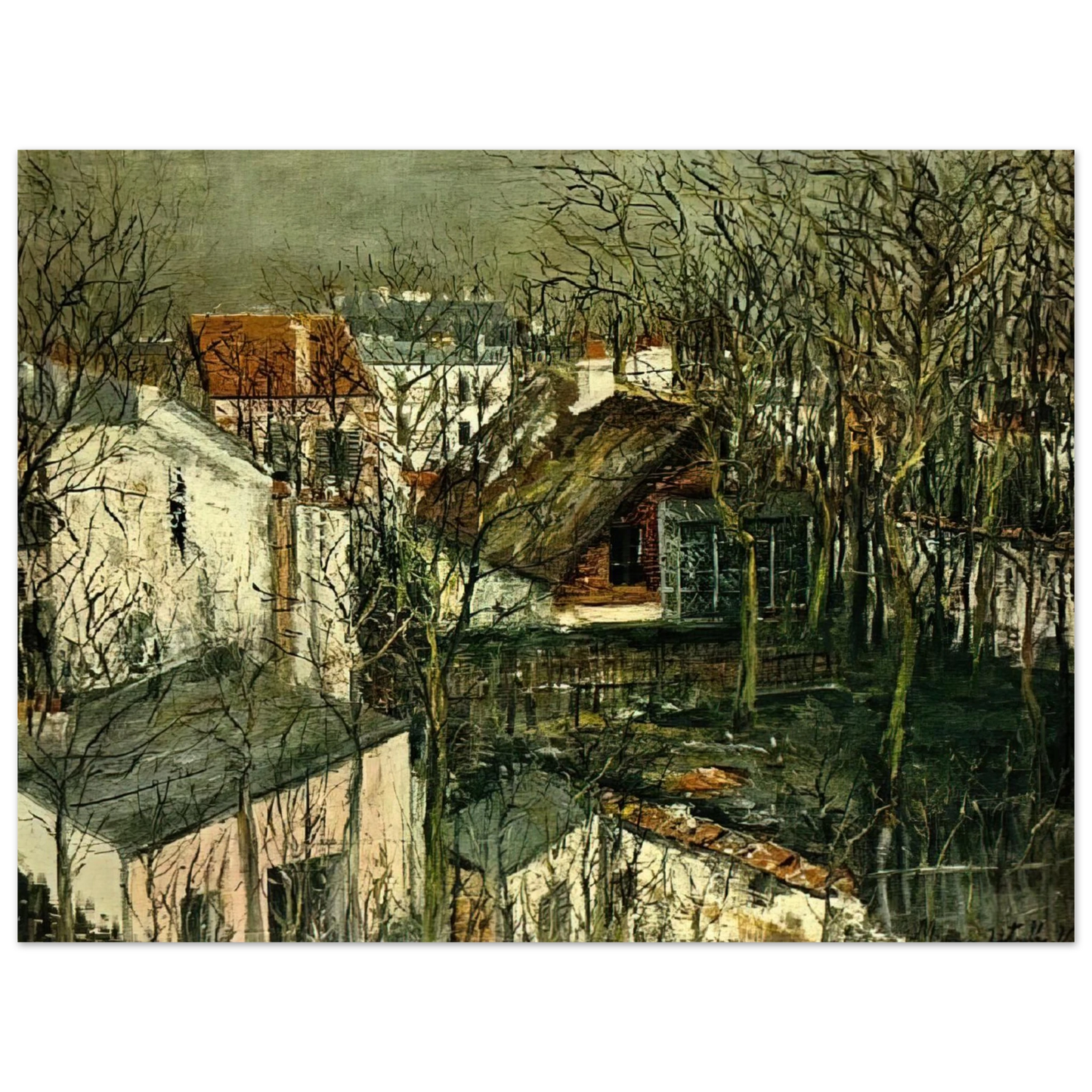 Maurice Utrillo - THE BERLIOZ HOUSE  75x100 cm / 30x40inches Fine Art Poster