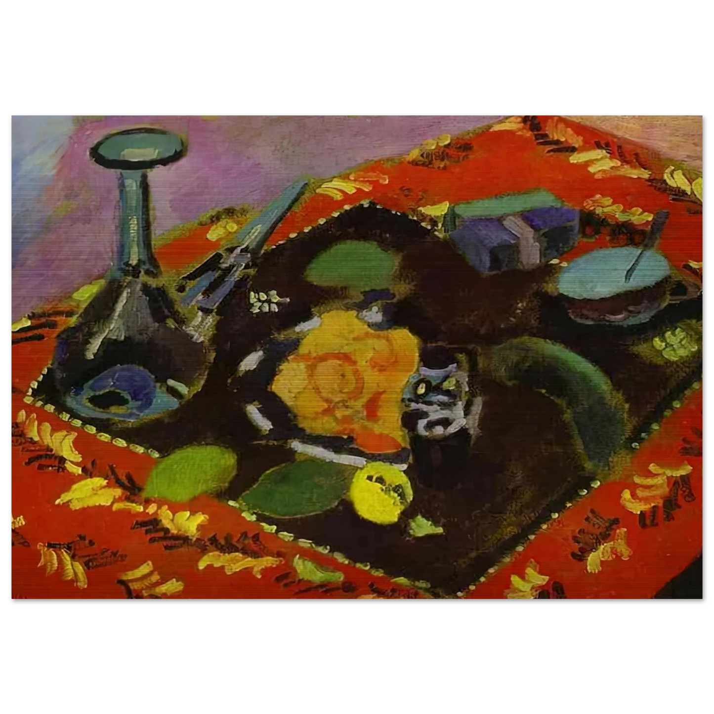 DISHES AND FRUIT 1906 - Henri Matisse Brushed Aluminum Print - 70x100 cm / 28x40 inches | Henri Matisse Aluminum Print | Henri Matisse Prints