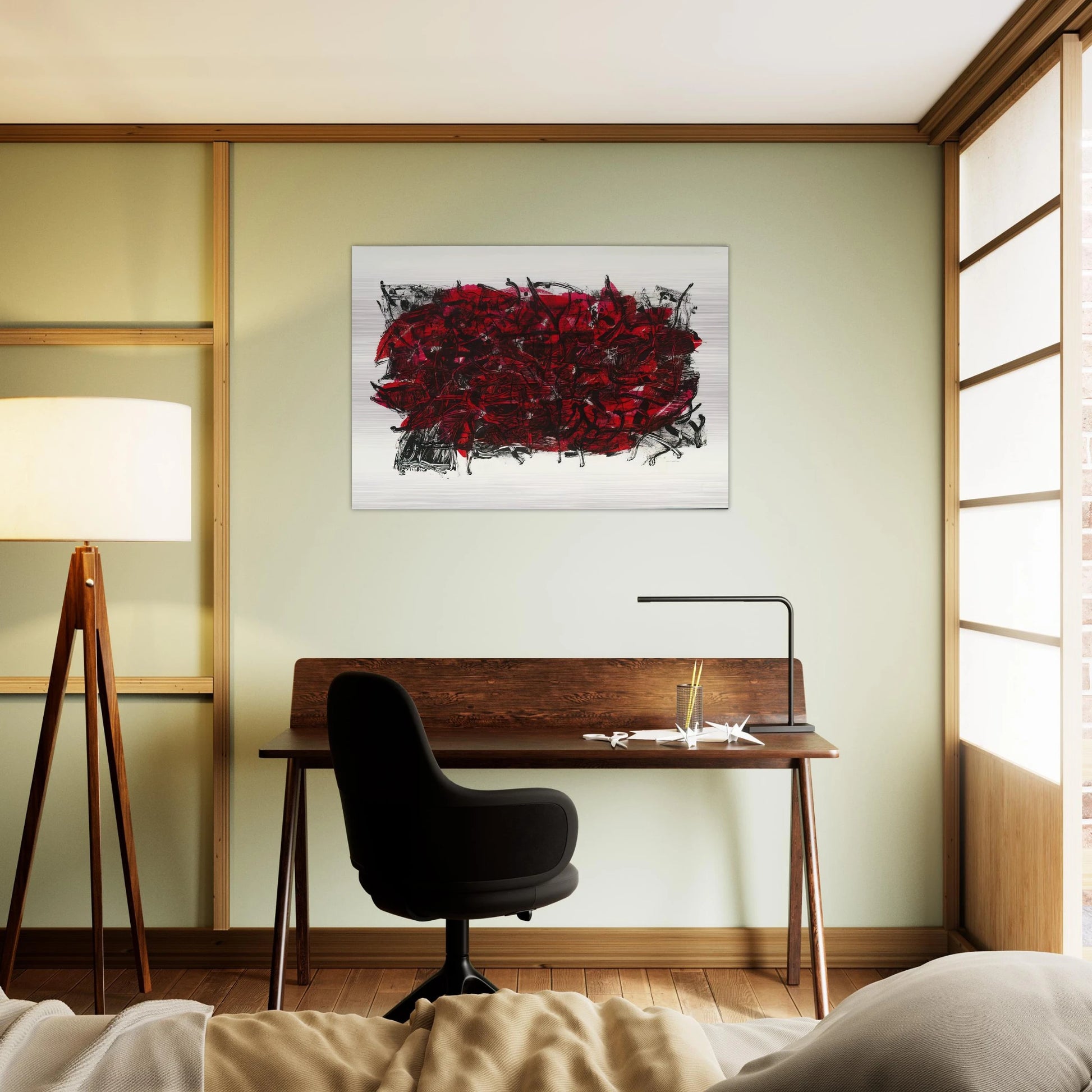 Leaves III 1967 - Jean-Paul Riopelle Brushed Aluminum Print - 70x100 cm / 28x40 inches | Jean-Paul Riopelle Aluminum Print | Jean-Paul Riopelle Prints