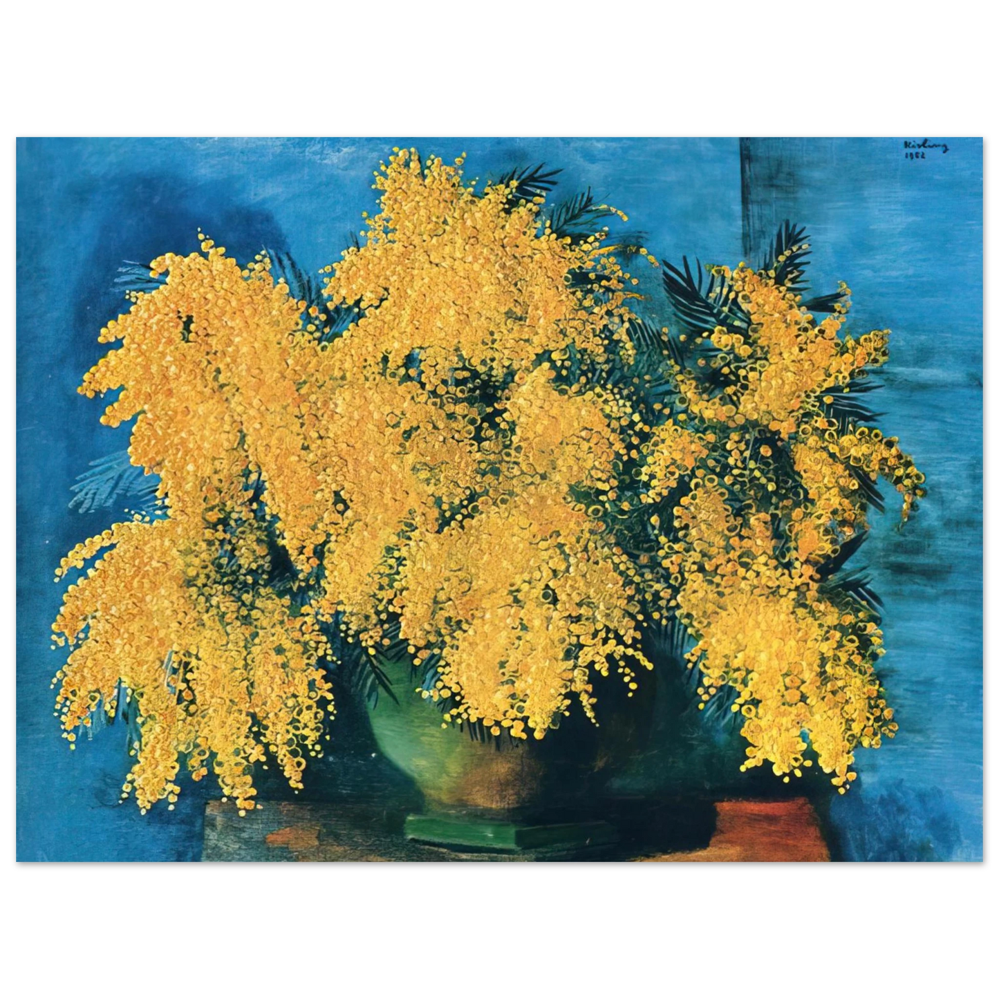 Moise Kisling - VASE OF MIMOSA 1952  75x100 cm / 30x40inches Fine Art Poster