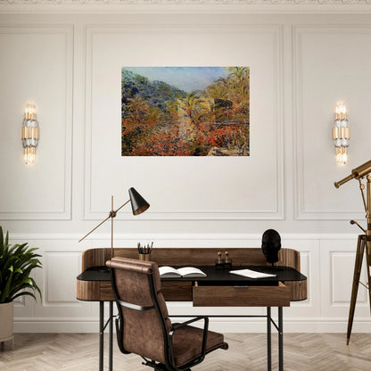 The Valley of Sasso, Sunshine - claude monet Brushed Aluminum Print - 70x100 cm / 28x40 inches | claude monet Aluminum Print | claude monet Prints