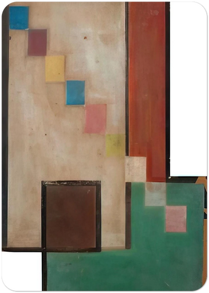 Diagonel des Carrès - 1936 By Carmelo Arden Quin Pack of 10 Post Cards | Carmelo Arden Quin Post Cards | A6 (10.5 x 14.8 cm) - 4.1 x 5.8 inches