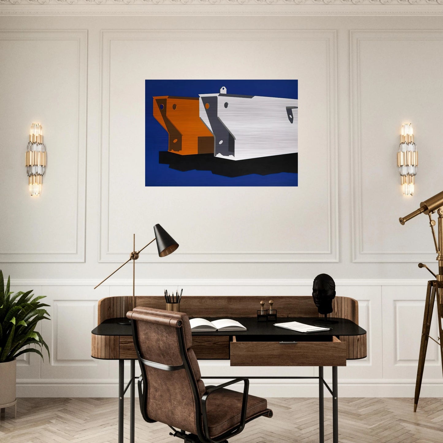 Mr. and Mrs. Moby Dick - Pop Art - Allan D Arcangelo Brushed Aluminum Print - 70x100 cm / 28x40 inches | Allan D Arcangelo Aluminum Print | Allan D Arcangelo Prints