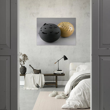 Sphere - 1957 - Lucio Fontana Brushed Aluminum Print - 70x100 cm / 28x40 inches | Lucio Fontana Aluminum Print | Lucio Fontana Prints