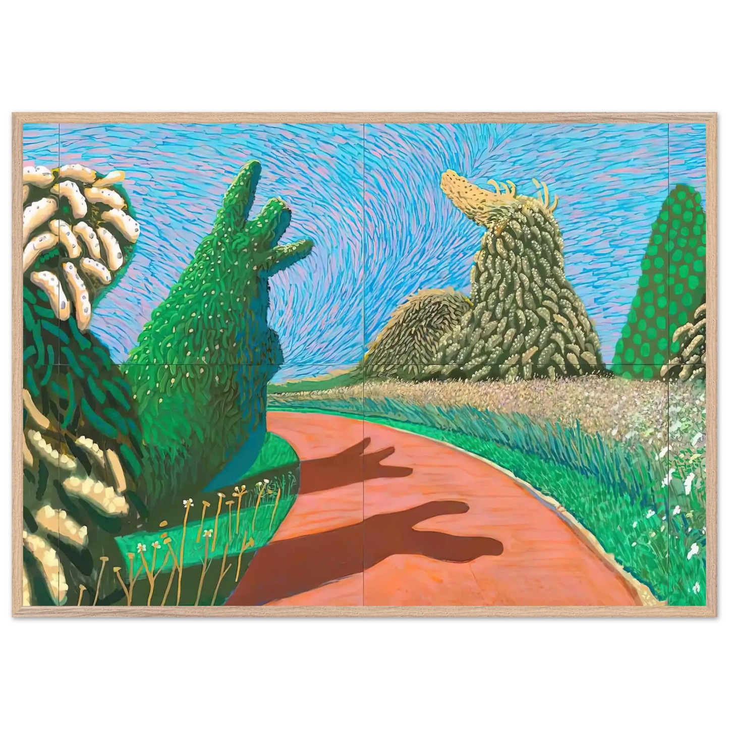 David Hockney - David Hockney Wall art - 27x35 cm / 11x14 Inches - Premium Wooden Framed Poster With Fine Art Paper - Black frame
