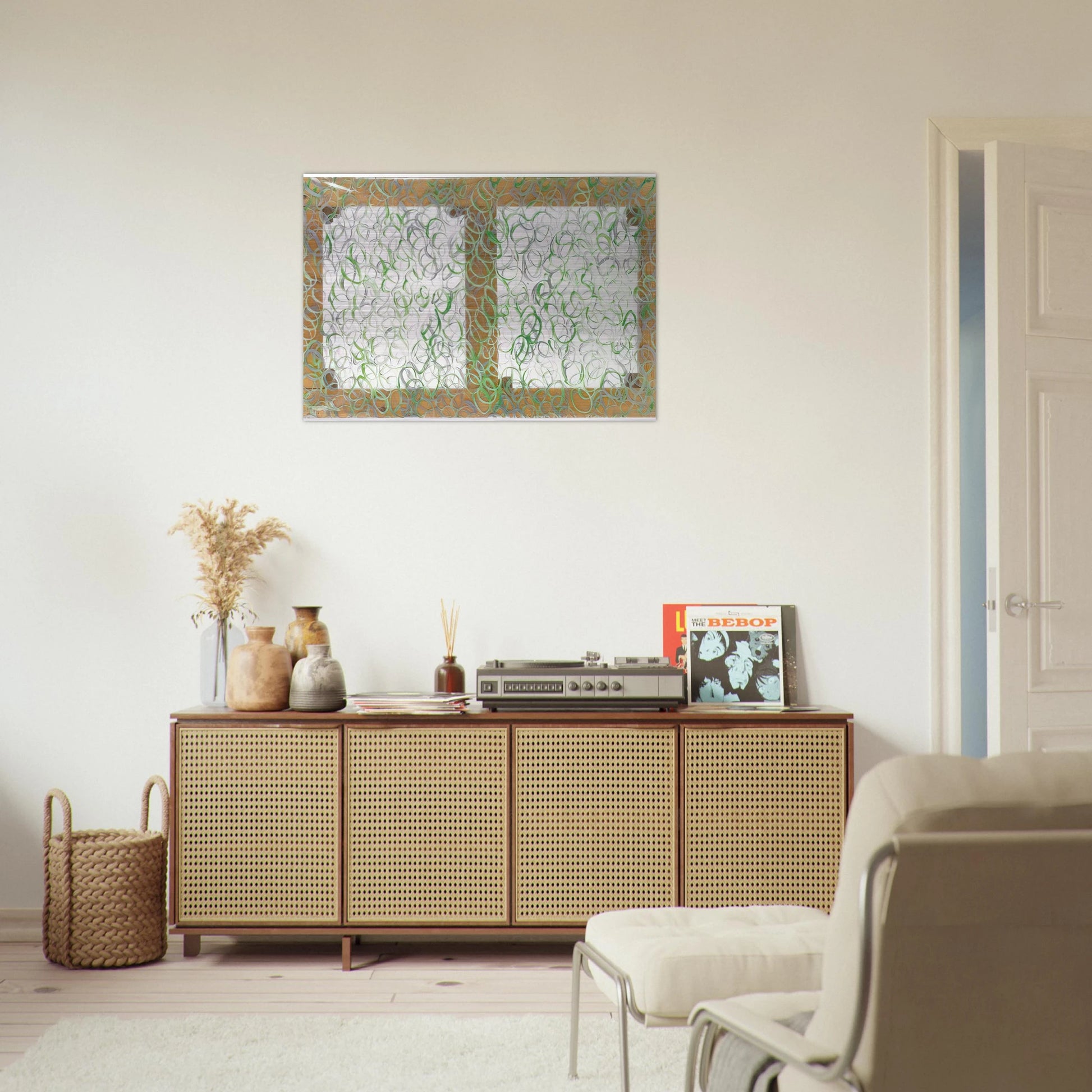 Verdeargento - 1969 - Carla Accardi Brushed Aluminum Print - 70x100 cm / 28x40 inches | Carla Accardi Aluminum Print | Carla Accardi Prints