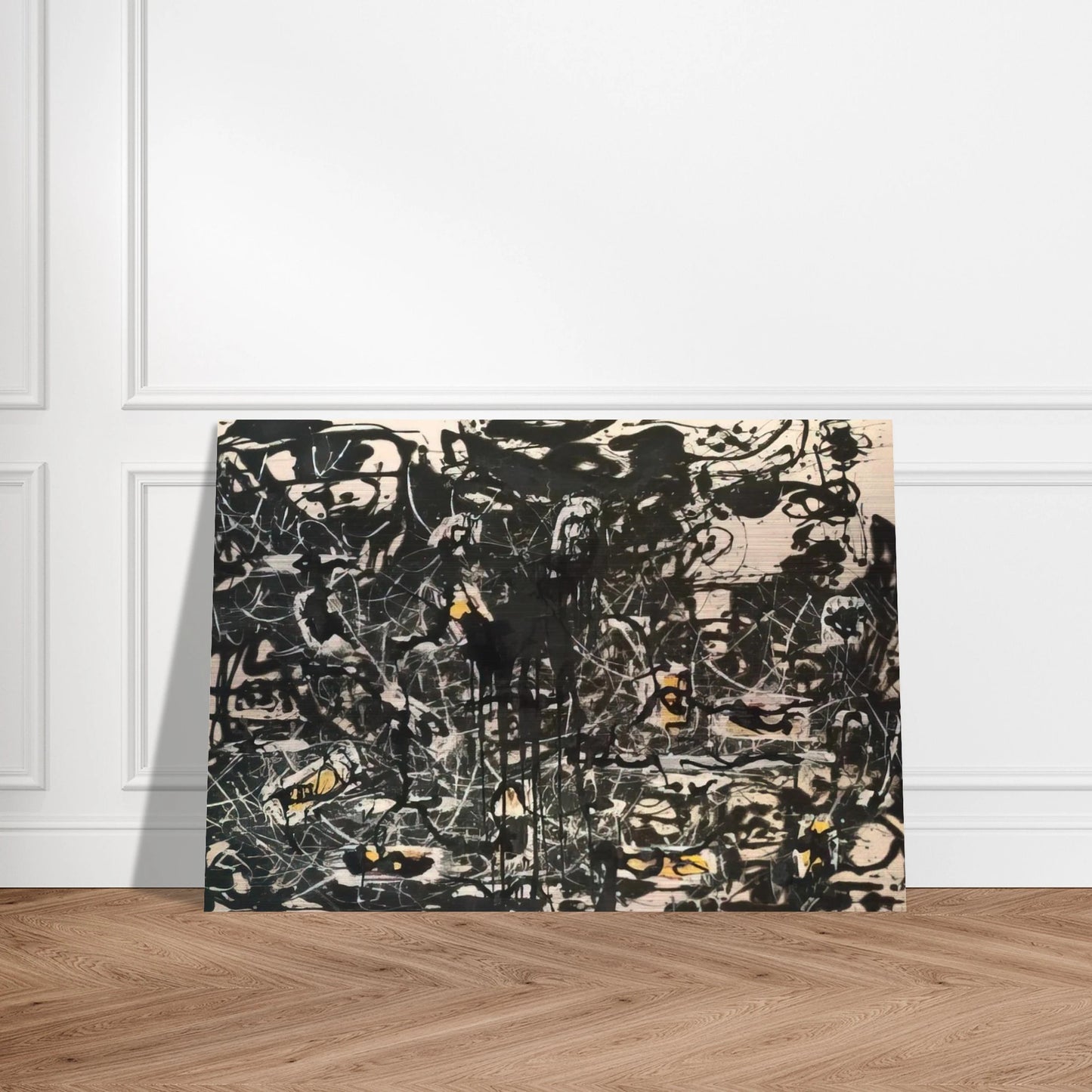 YELLOW ISLANDS - Jackson Pollock Brushed Aluminum Print - 70x100 cm / 28x40 inches | Jackson Pollock Aluminum Print | Jackson Pollock Prints