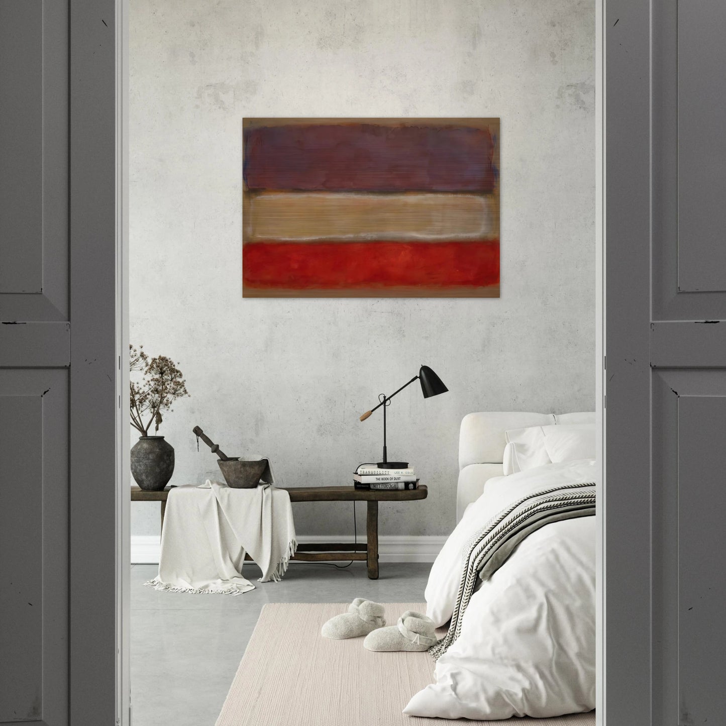 Untitled Purple, White, and Red - 1953 - Mark Rothko Brushed Aluminum Print - 70x100 cm / 28x40 inches | Mark Rothko Aluminum Print | Mark Rothko Prints