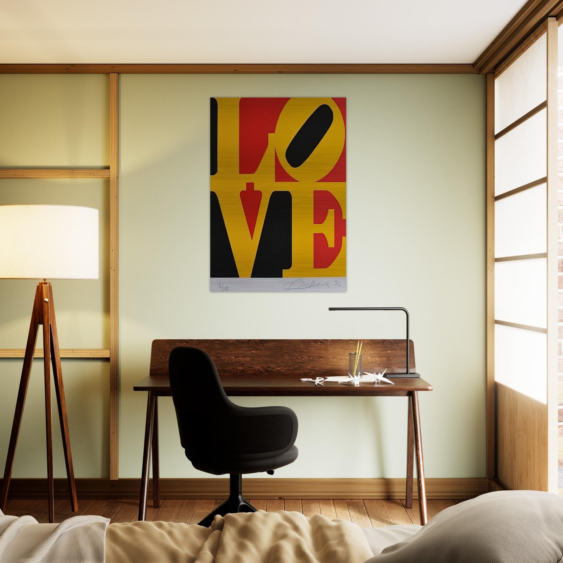 German Love - Robert Indiana Brushed Aluminum Print - 70x100 cm / 28x40 inches | Robert Indiana Aluminum Print | Robert Indiana Prints