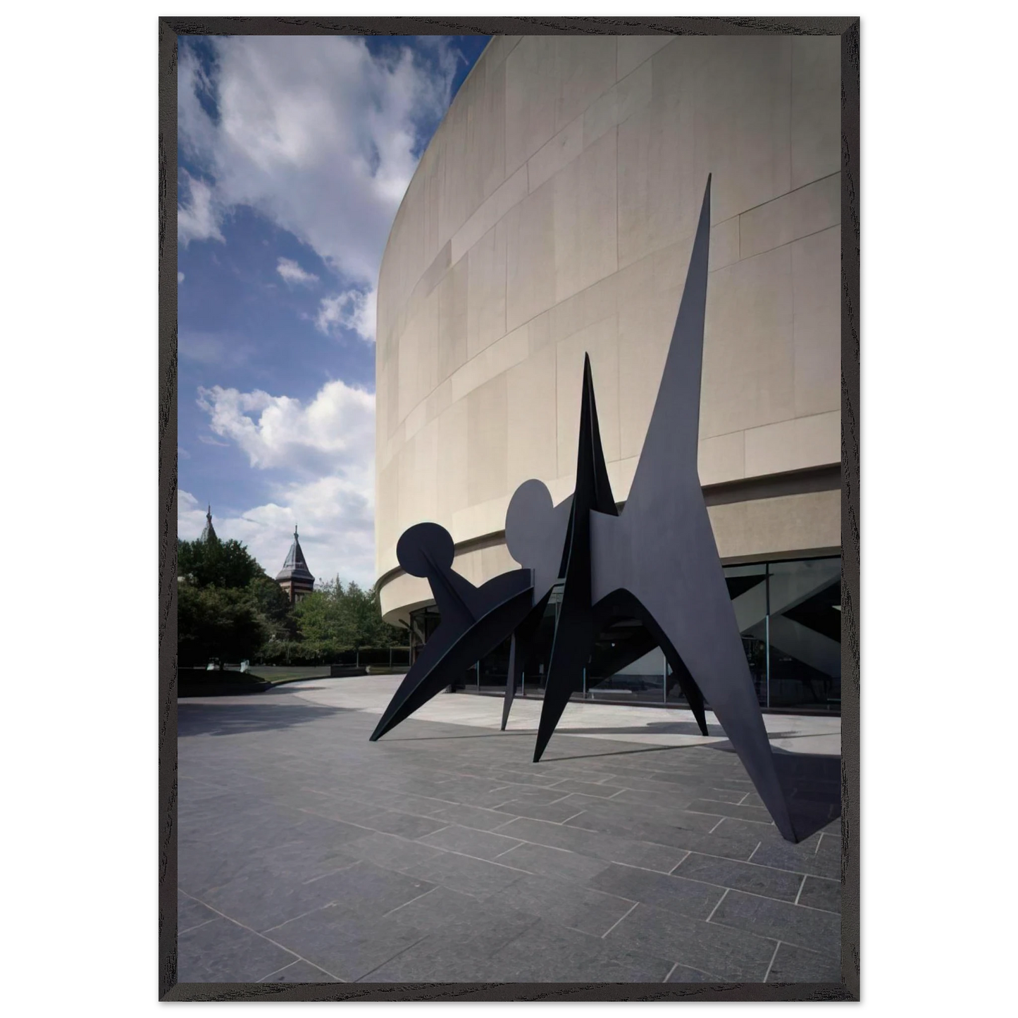 TWO DISCS 1965 - Alexander Calder 70x100 cm / 28x40 inches Framed Art Print – Black Wooden Frame
