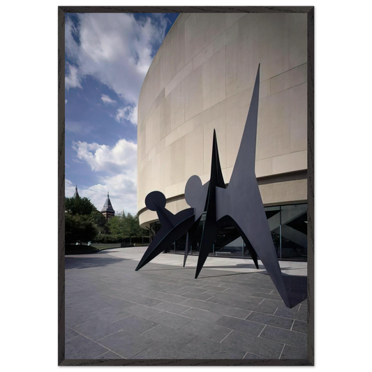 TWO DISCS 1965 - Alexander Calder 70x100 cm / 28x40 inches Framed Art Print – Black Wooden Frame