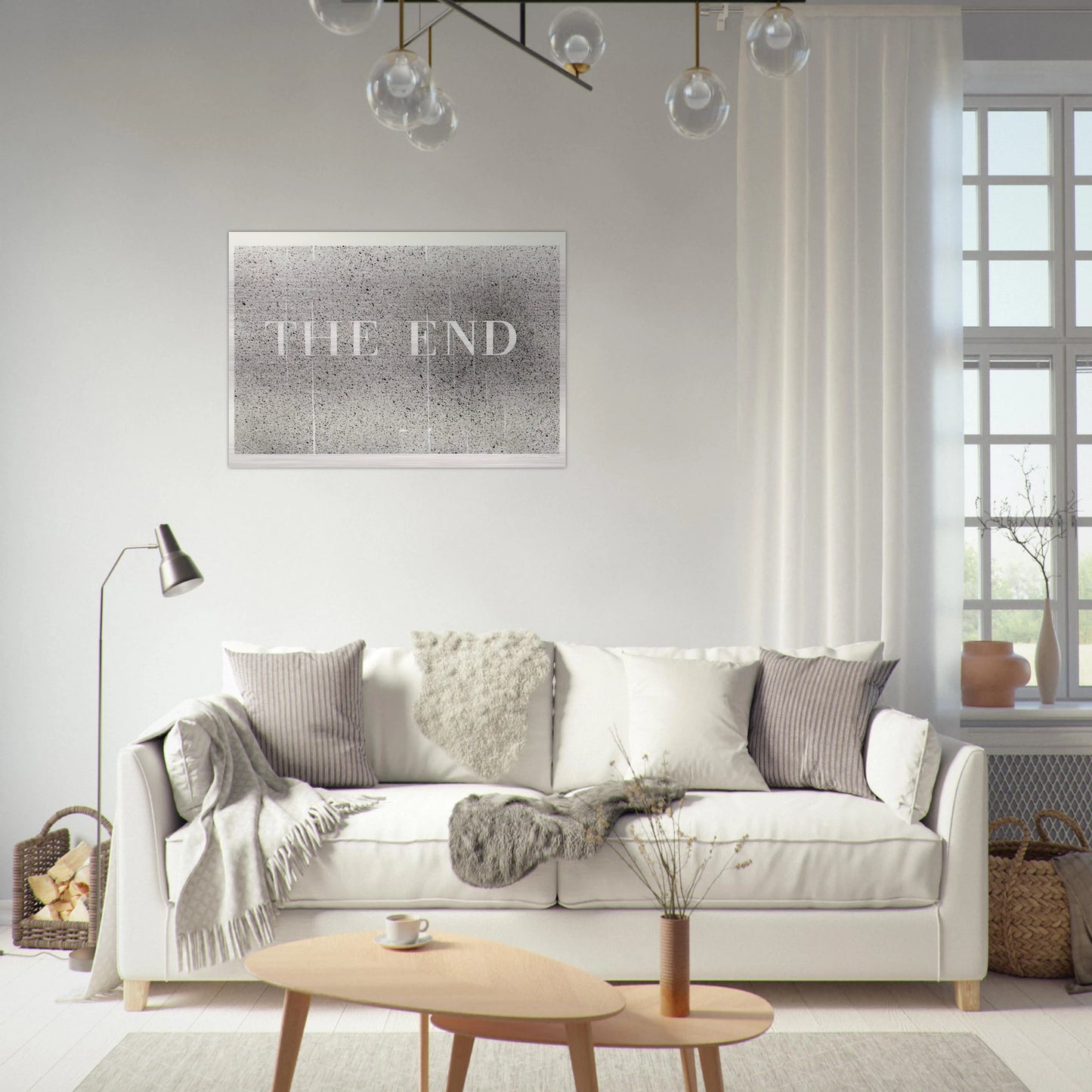 THE END 60 2005 - Edward Ruscha Brushed Aluminum Print - 70x100 cm / 28x40 inches | Edward Ruscha Aluminum Print | Edward Ruscha Prints