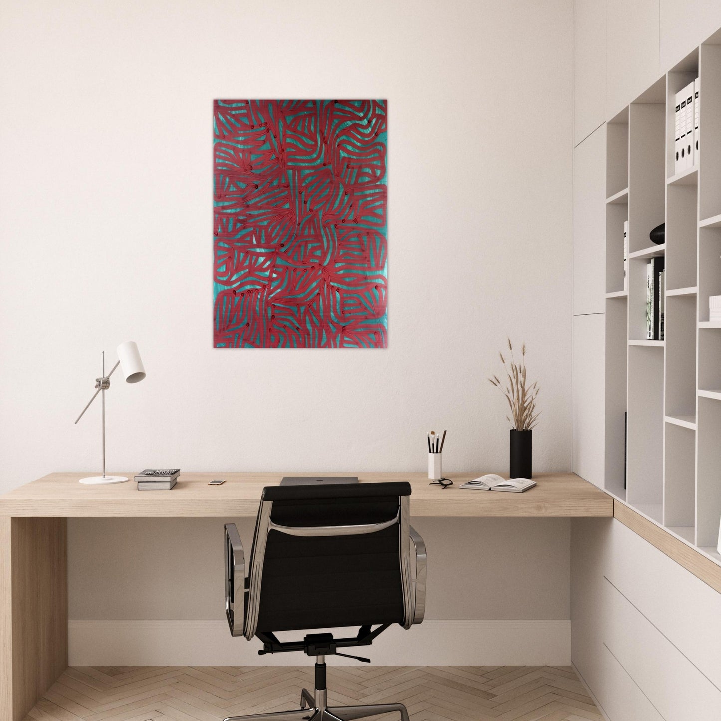 Irregular Grid - Sol LeWitt Brushed Aluminum Print - 70x100 cm / 28x40 inches | Sol LeWitt Aluminum Print | Sol LeWitt Prints