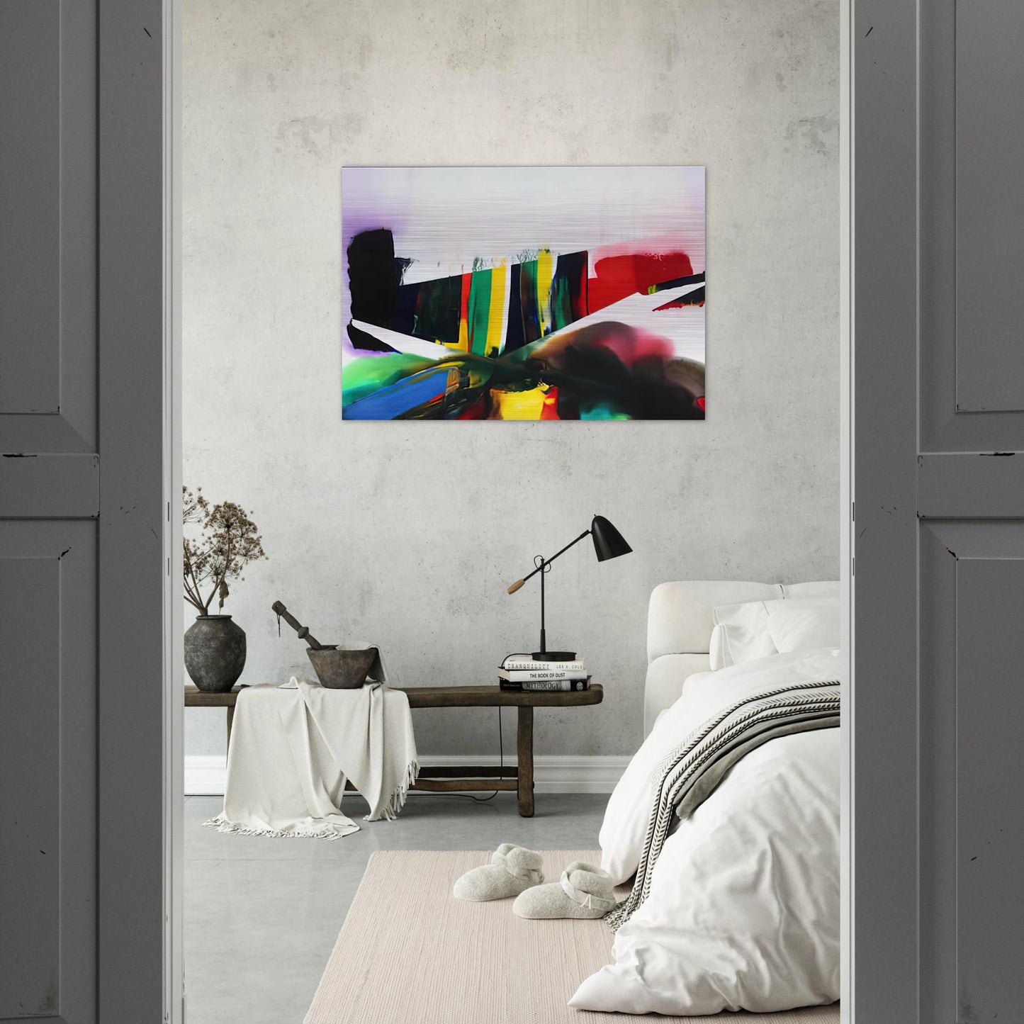 Phenomena Cave of the Prism Winds Year - 1986 - Paul Jenkins Brushed Aluminum Print - 70x100 cm / 28x40 inches | Paul Jenkins Aluminum Print | Paul Jenkins Prints