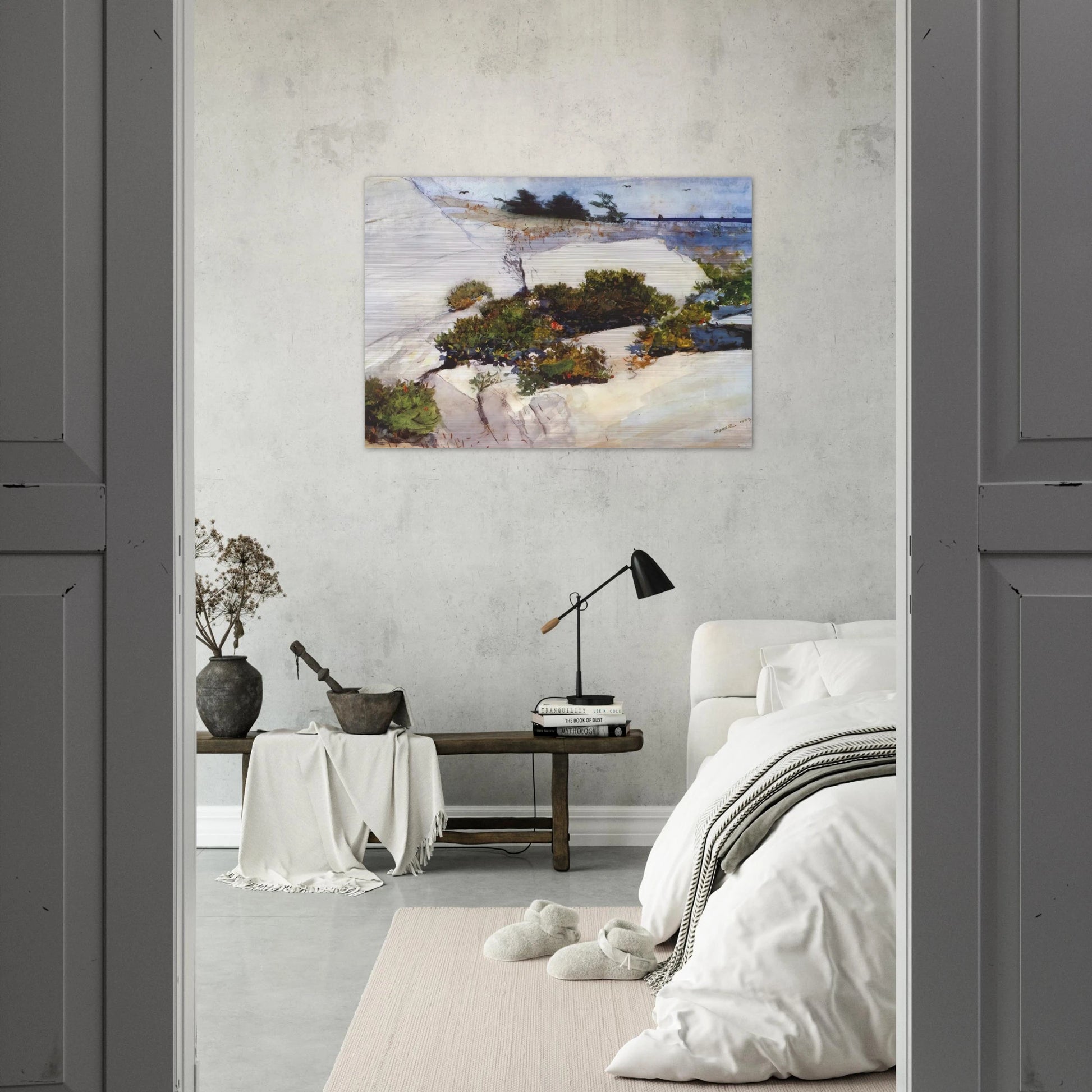 MAINE CLIFFS - Winslow Homer Brushed Aluminum Print - 70x100 cm / 28x40 inches | Winslow Homer Aluminum Print | Winslow Homer Prints