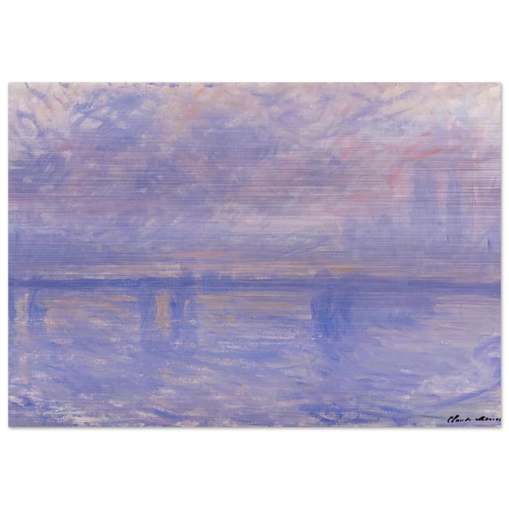 Charing Cross Bridge 09 - claude monet Brushed Aluminum Print - 70x100 cm / 28x40 inches | claude monet Aluminum Print | claude monet Prints