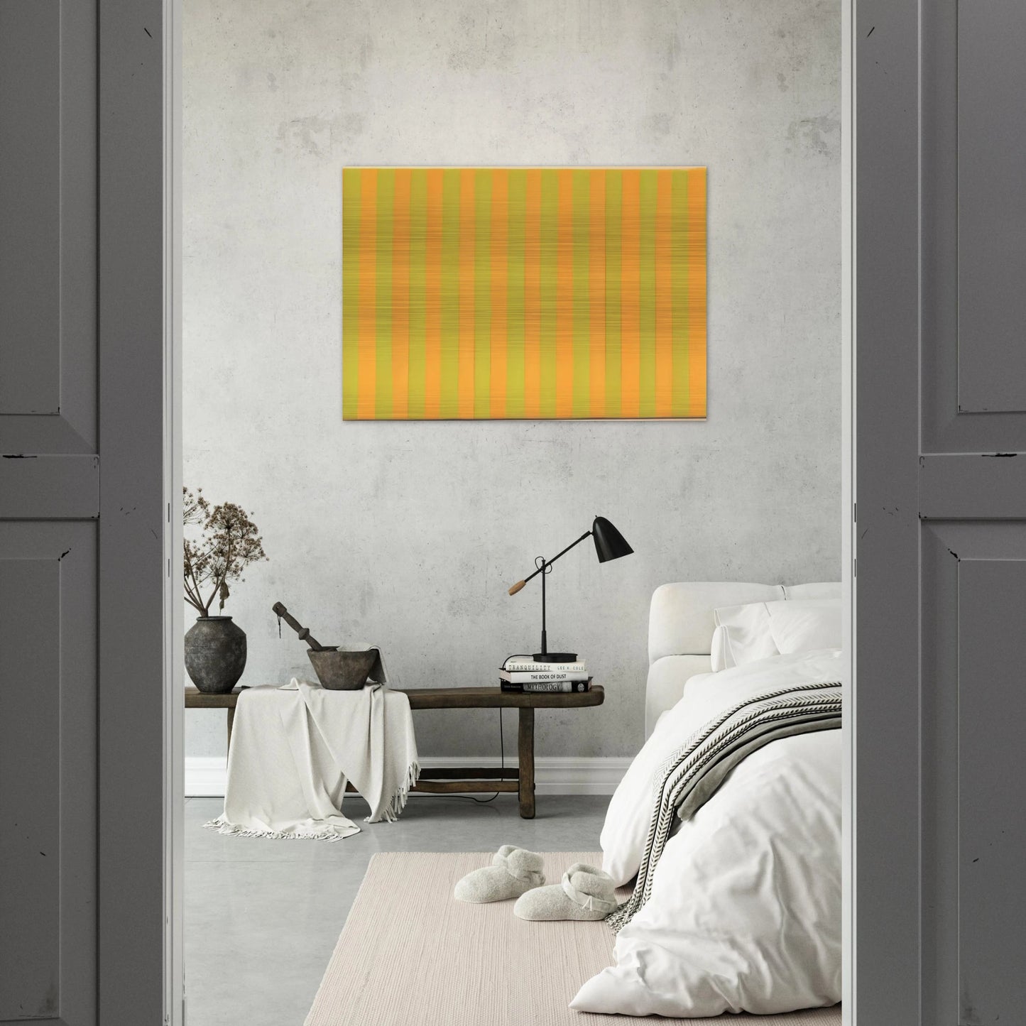 Two Yellows - 1959 - Gene Davis Brushed Aluminum Print - 70x100 cm / 28x40 inches | Gene Davis Aluminum Print | Gene Davis Prints