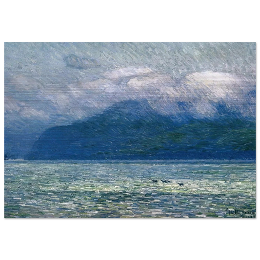 The Silver Veil and the Golden Gate - Childe Hassam Brushed Aluminum Print - 70x100 cm / 28x40 inches | Childe Hassam Aluminum Print | Childe Hassam Prints