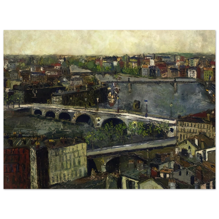 Maurice Utrillo - THE BRIDGES OF TOULOUSE  75x100 cm / 30x40inches Fine Art Poster