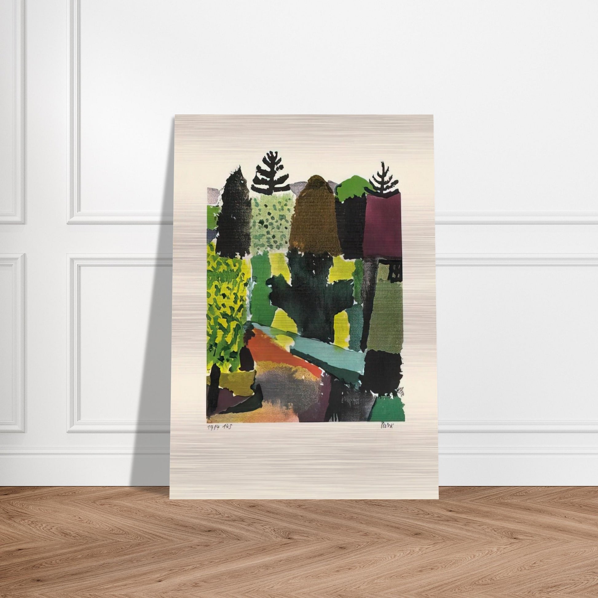 PARK 1920 - Paul Klee Brushed Aluminum Print - 70x100 cm / 28x40 inches | Paul Klee Aluminum Print | Paul Klee Prints