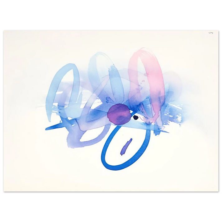 Luis Feito - UNTITLED PURPLE PINK AND BLUE  75x100 cm / 30x40inches Fine Art Poster