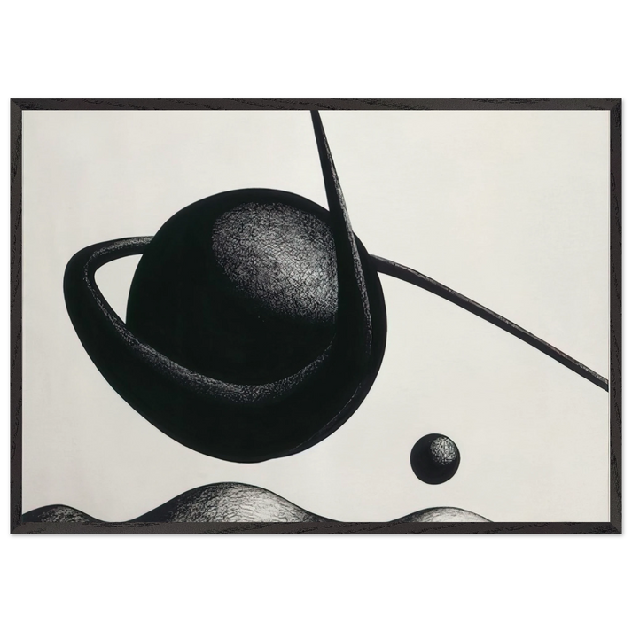 THE PLANET 1933 - Alexander Calder 70x100 cm / 28x40 inches Framed Art Print – Black Wooden Frame