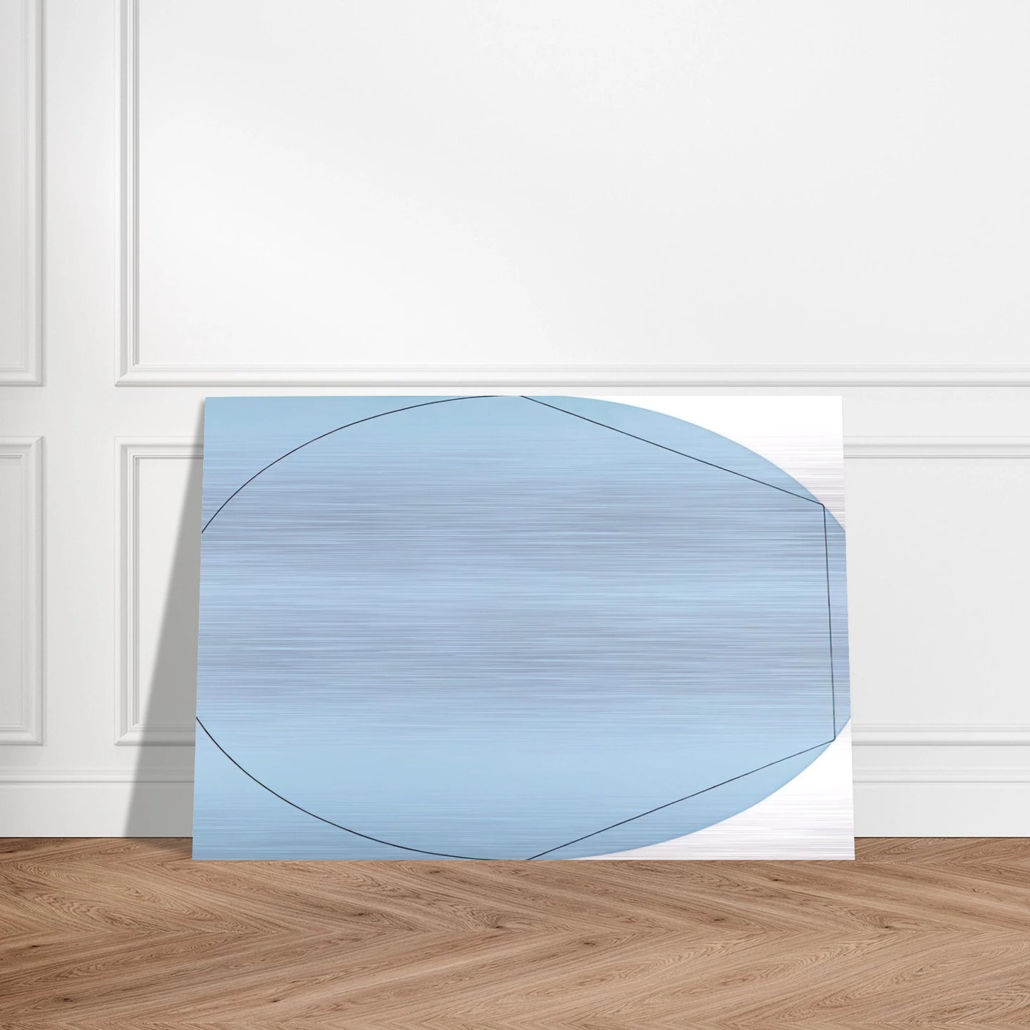 CIRCLE IN AND OUT OF A POLYGON 2 1973 - Robert Mangold Brushed Aluminum Print - 70x100 cm / 28x40 inches | Robert Mangold Aluminum Print | Robert Mangold Prints