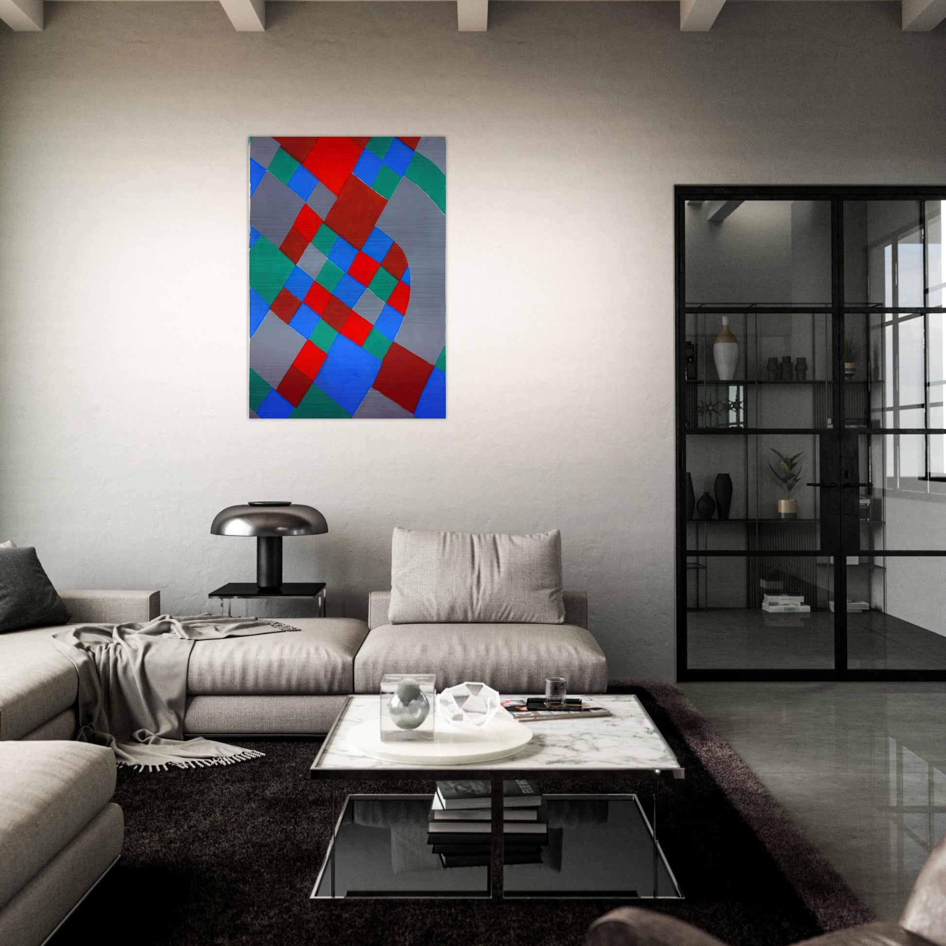 WORD POETRY POETRY OF COLORS - Sonia Delaunay Brushed Aluminum Print - 70x100 cm / 28x40 inches | Sonia Delaunay Aluminum Print | Sonia Delaunay Prints