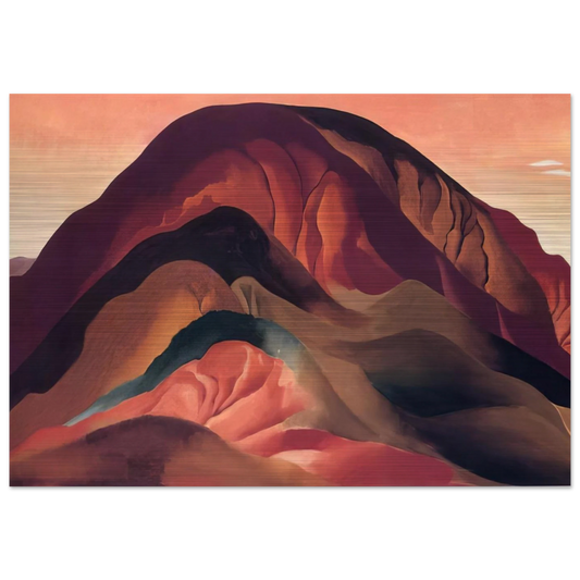 Rust Red Hills - Georgia O'Keeffe Brushed Aluminum Print - 70x100 cm / 28x40 inches | Georgia O'Keeffe Aluminum Print | Georgia O'Keeffe Prints