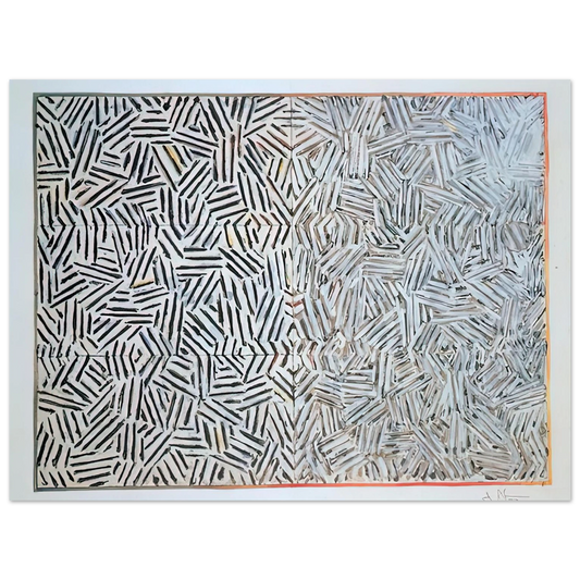 Jasper Johns - CORPSE AND MIRROR 1969  75x100 cm / 30x40inches Fine Art Poster