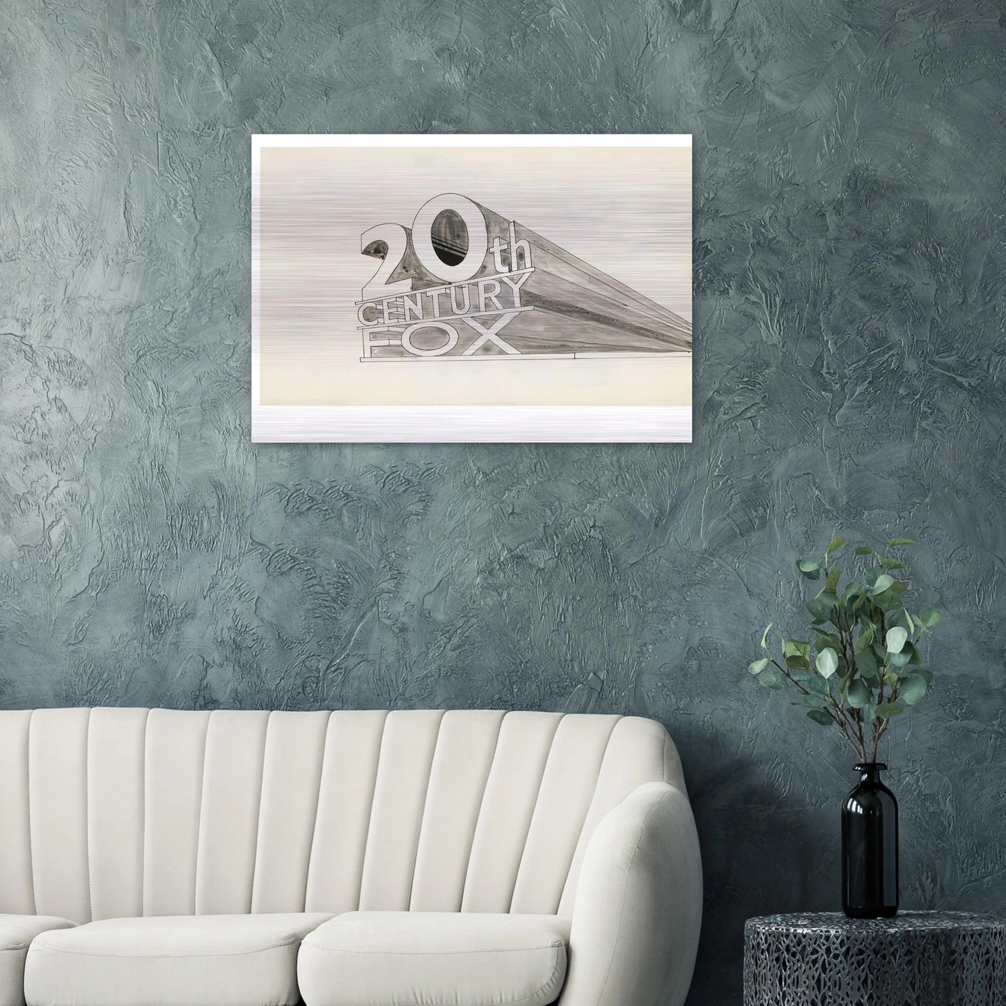 TRADEMARK STUDY 5 1962 - Edward Ruscha Brushed Aluminum Print - 70x100 cm / 28x40 inches | Edward Ruscha Aluminum Print | Edward Ruscha Prints
