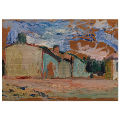 HOUSES FENOUILLET 1898 - Henri Matisse Brushed Aluminum Print - 70x100 cm / 28x40 inches | Henri Matisse Aluminum Print | Henri Matisse Prints