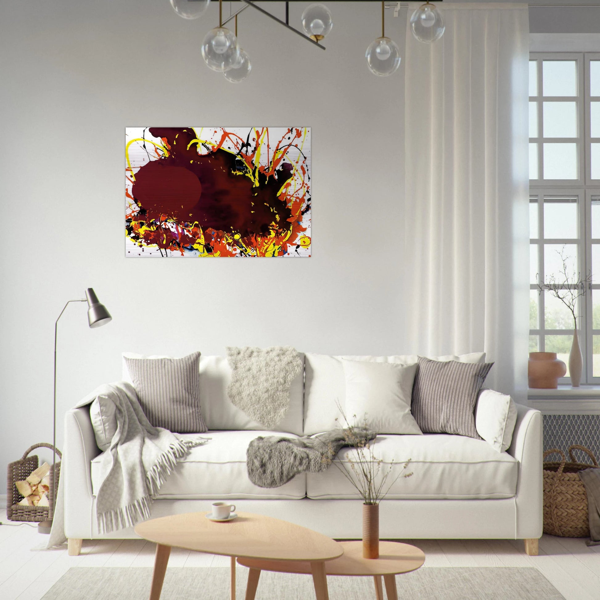 Untitled  SFP94-139  SFF 1809  - Sam Francis Brushed Aluminum Print - 70x100 cm / 28x40 inches | Sam Francis Aluminum Print | Sam Francis Prints