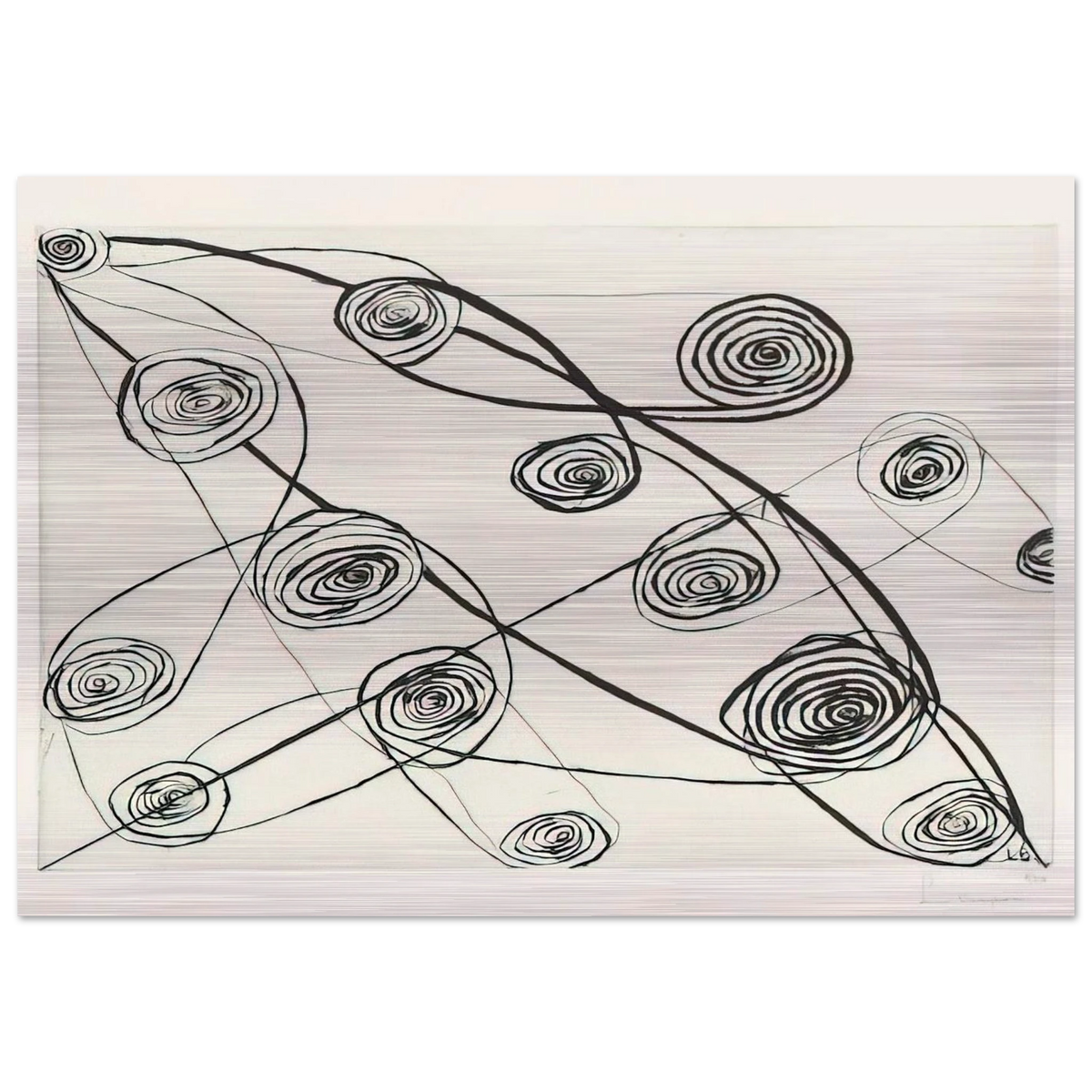 UNTITLED 1991 - Louise Bourgeois Brushed Aluminum Print - 70x100 cm / 28x40 inches | Louise Bourgeois Aluminum Print | Louise Bourgeois Prints