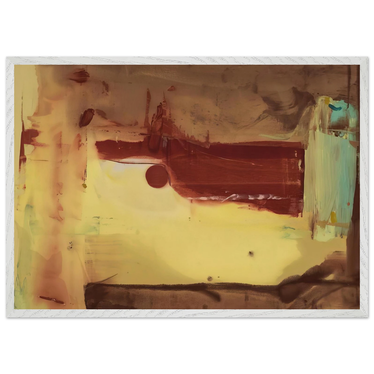 Helen Frankenthaler - Desert Pass - 1976 Wall art - A2 (42 x 59.4  cm) - Premium Wooden Framed Poster With Fine Art Paper-canvas - Black frame