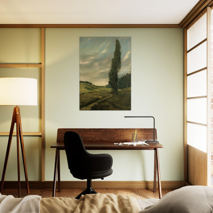 Contra Costa Landscape - Tonalism - Xavier Martinez Brushed Aluminum Print - 70x100 cm / 28x40 inches | Xavier Martinez Aluminum Print | Xavier Martinez Prints