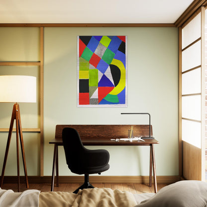 SQUARES - Sonia Delaunay Brushed Aluminum Print - 70x100 cm / 28x40 inches | Sonia Delaunay Aluminum Print | Sonia Delaunay Prints