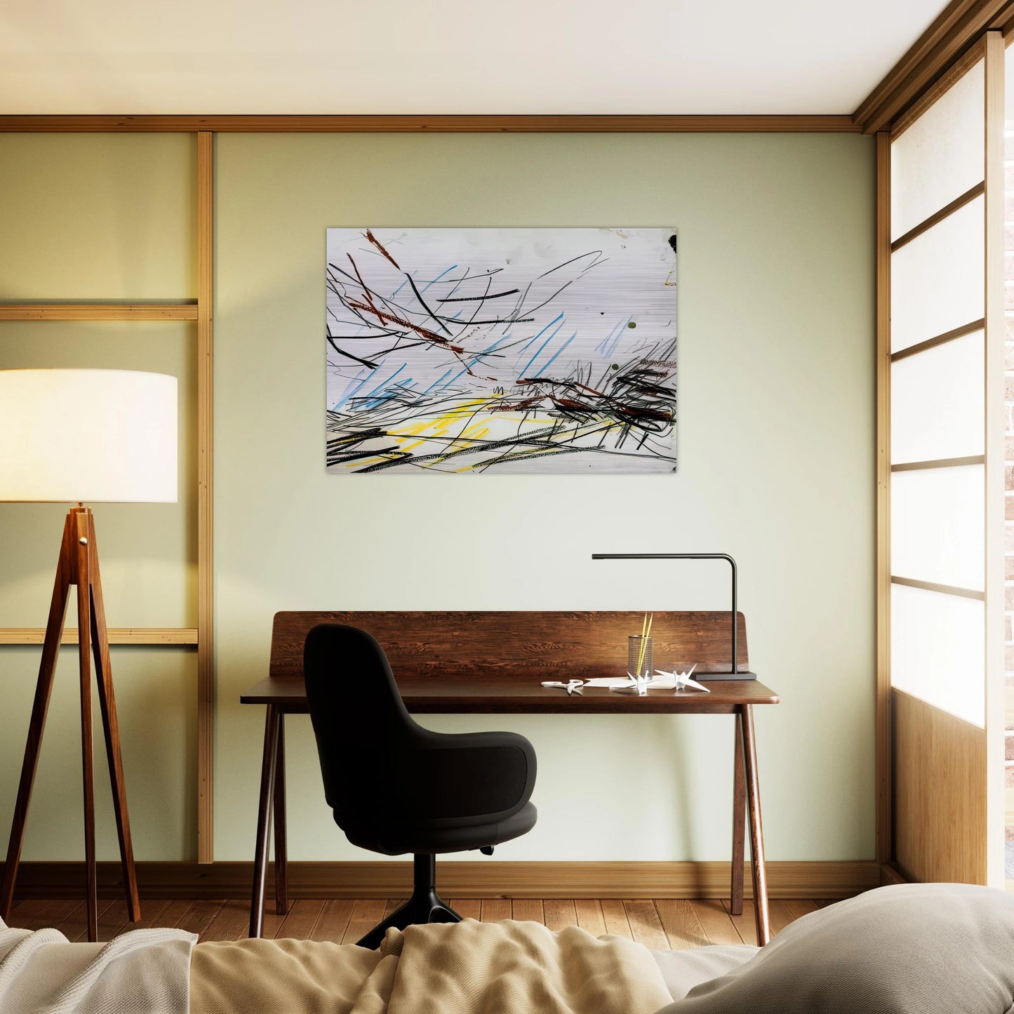 WORKING DRAWING FOR PRIMROSE HILL 1 - Frank Auerbach Brushed Aluminum Print - 70x100 cm / 28x40 inches | Frank Auerbach Aluminum Print | Frank Auerbach Prints