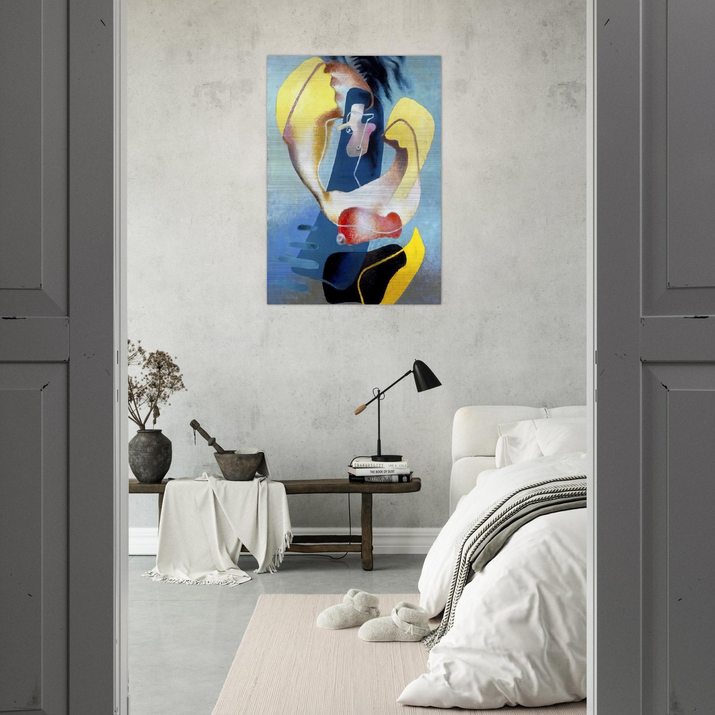 THE FIGURE IN SPACE 1937 - Enrico Prampolini Brushed Aluminum Print - 70x100 cm / 28x40 inches | Enrico Prampolini Aluminum Print | Enrico Prampolini Prints