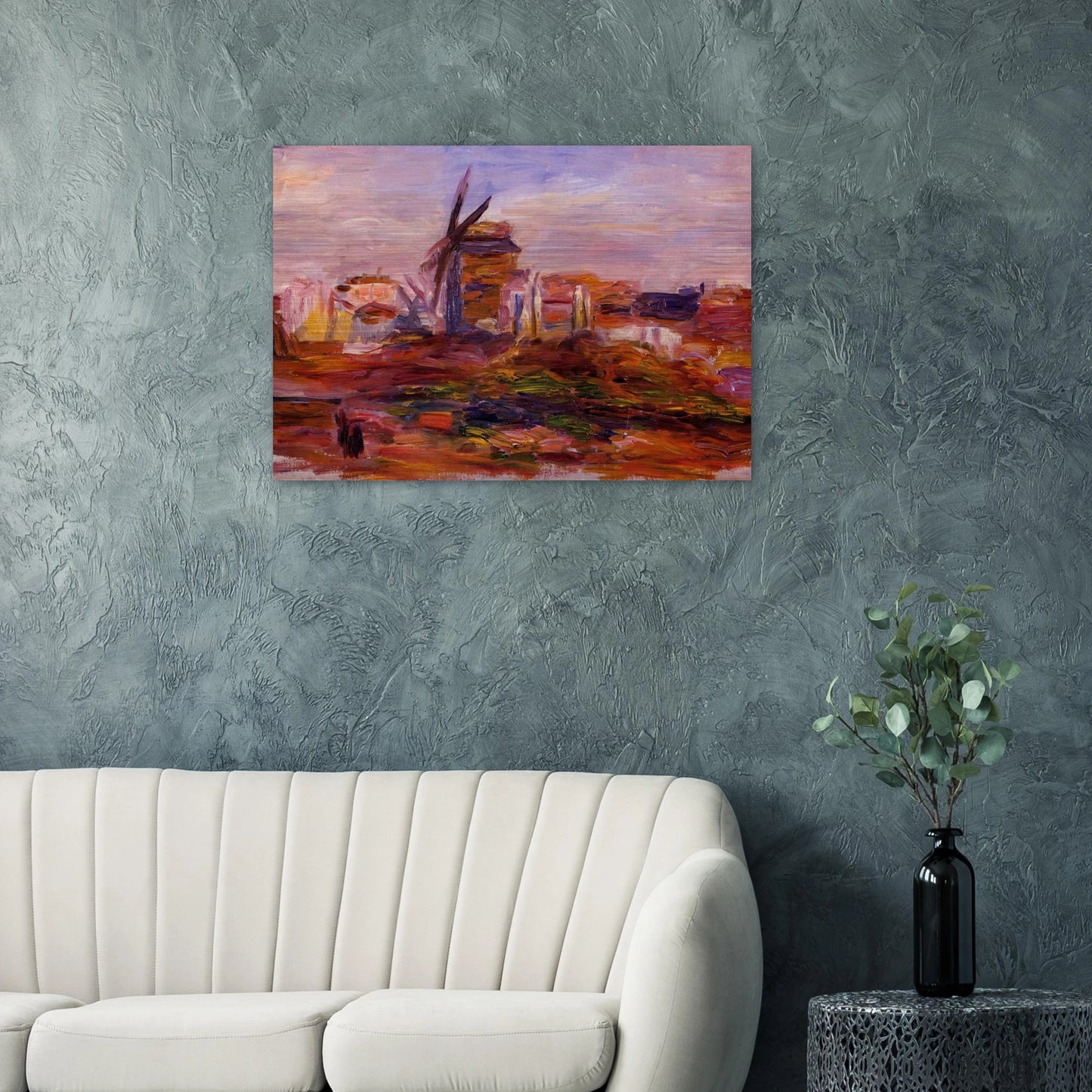 Windmill - Pierre-Auguste Renoir Brushed Aluminum Print - 70x100 cm / 28x40 inches | Pierre-Auguste Renoir Aluminum Print | Pierre-Auguste Renoir Prints