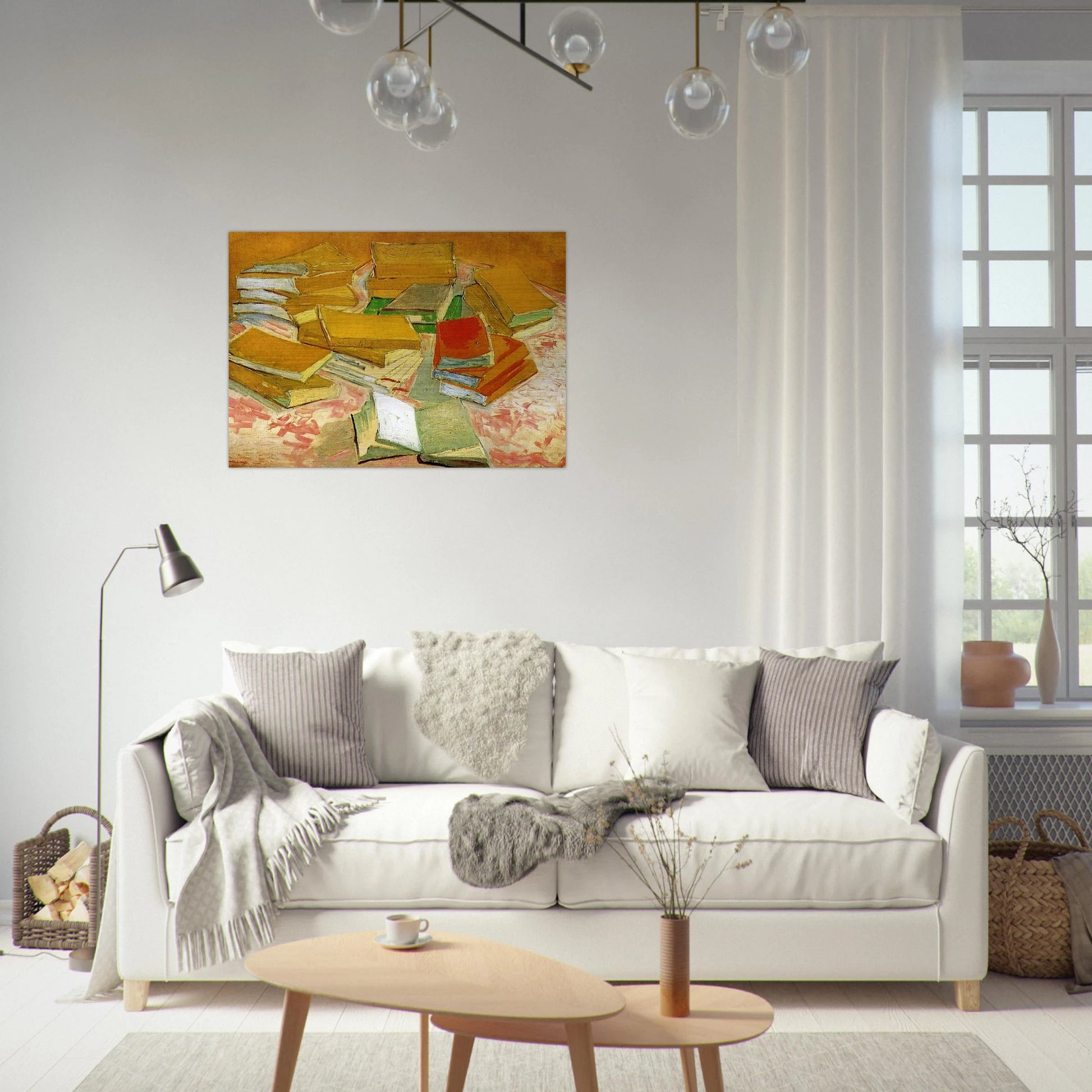 Still Life - French Novels - Vincent van Gogh Brushed Aluminum Print - 70x100 cm / 28x40 inches | Vincent van Gogh Aluminum Print | Vincent van Gogh Prints
