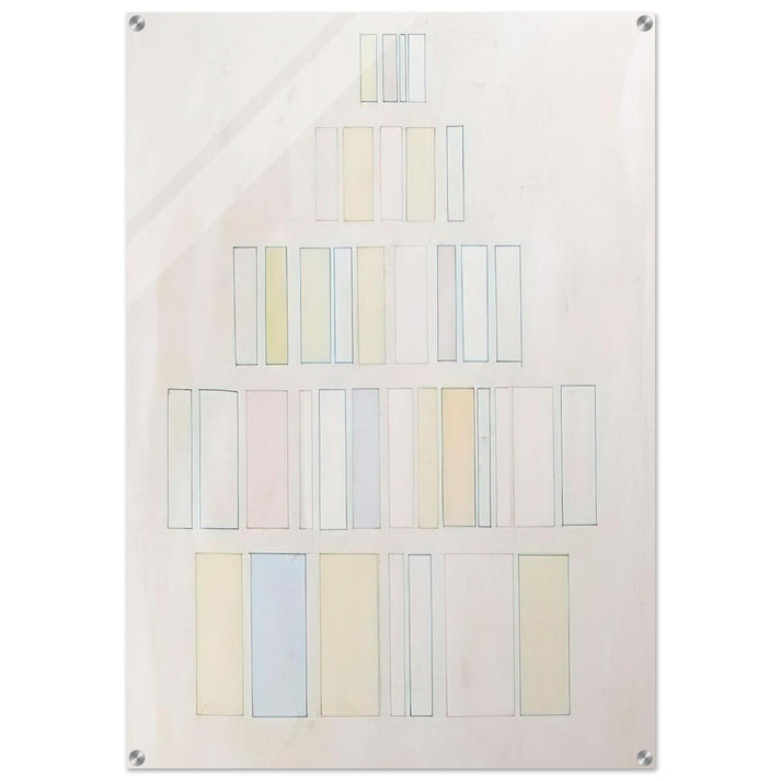 Red and Green with Pale Colors - 1966 - Robert Goodnough Acrylic Print - 70x100 cm / 28x40″ inches | Robert Goodnough Wall Art | Robert Goodnough Prints