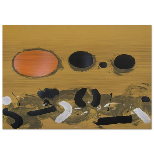 Orange Oval - 1972 - Adolph Gottlieb Brushed Aluminum Print - 70x100 cm / 28x40 inches | Adolph Gottlieb Aluminum Print | Adolph Gottlieb Prints