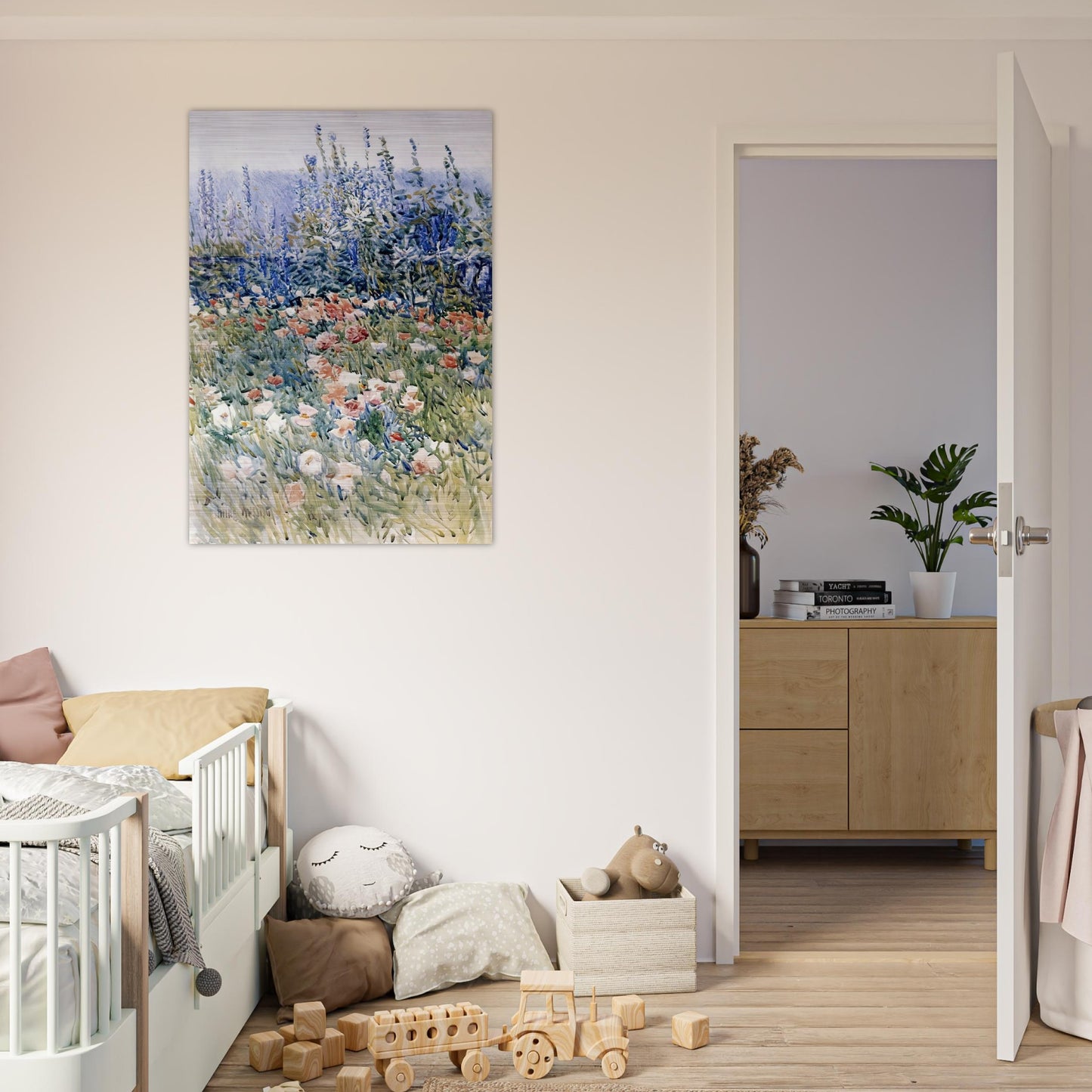 Flower Garden, Isles of Shoals - Childe Hassam Brushed Aluminum Print - 70x100 cm / 28x40 inches | Childe Hassam Aluminum Print | Childe Hassam Prints