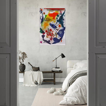 Untitled 044 - Sam Francis Brushed Aluminum Print - 70x100 cm / 28x40 inches | Sam Francis Aluminum Print | Sam Francis Prints