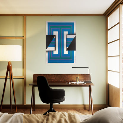Palindrome 10 - 1967 - Omar Rayo Brushed Aluminum Print - 70x100 cm / 28x40 inches | Omar Rayo Aluminum Print | Omar Rayo Prints