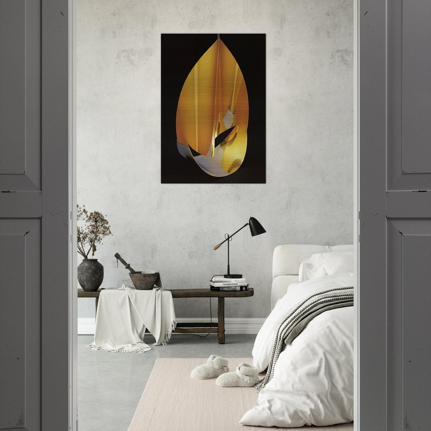 Area of a pentagon in space with plain circumference - 1977 - Max Bill Brushed Aluminum Print - 70x100 cm / 28x40 inches | Max Bill Aluminum Print | Max Bill Prints